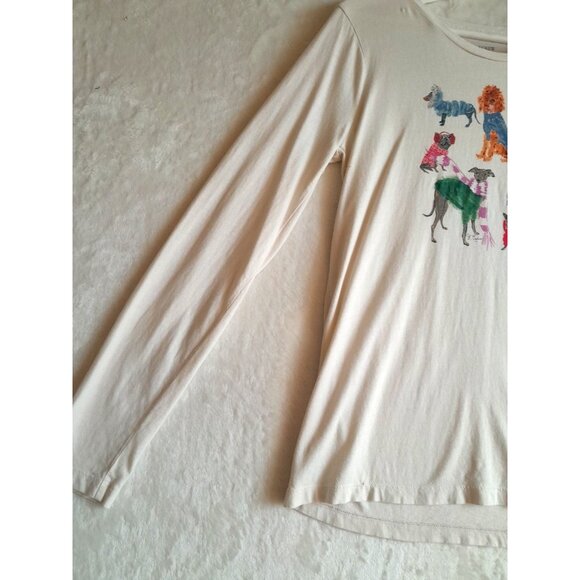 J. Crew Winter Fall Holiday Dogs In Coats  Size Small Collector Tee - Picture 3 of 5